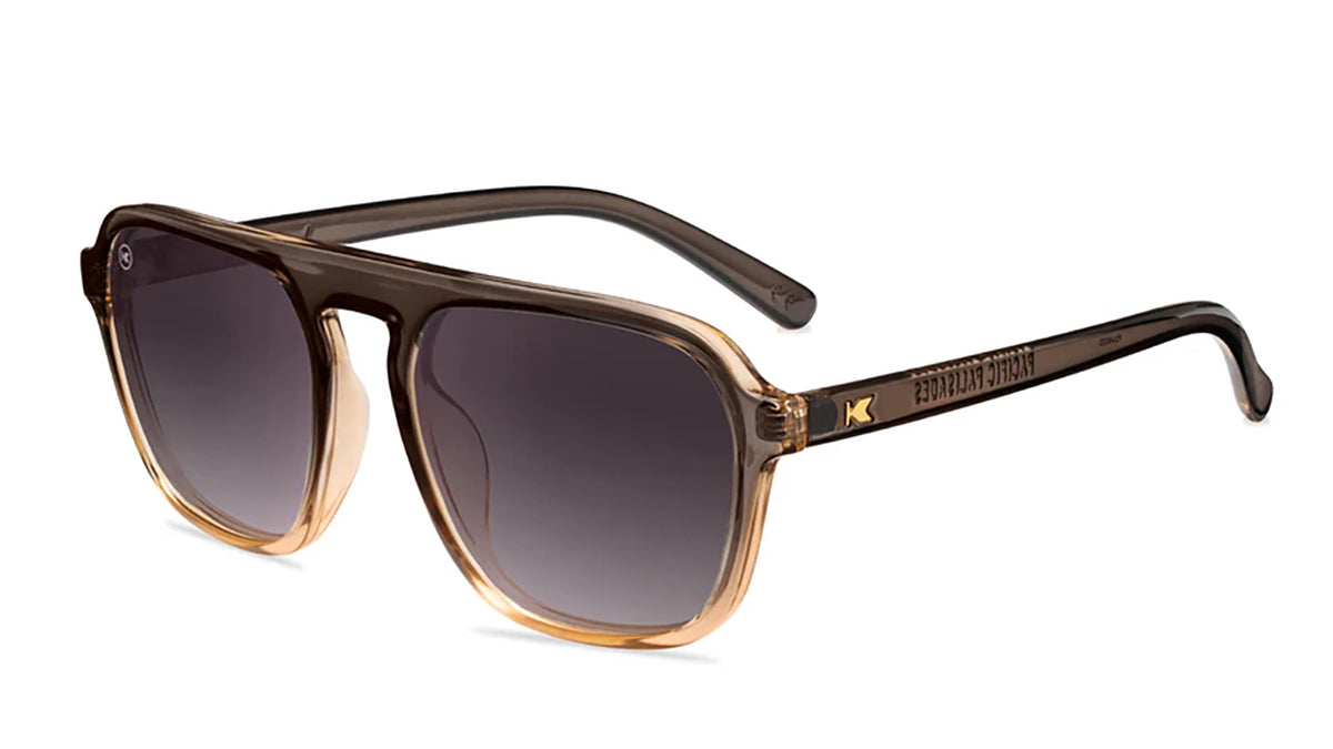 Knockaround PACIFIC PALISADES sunglasses in the cortado colorway, angled front view