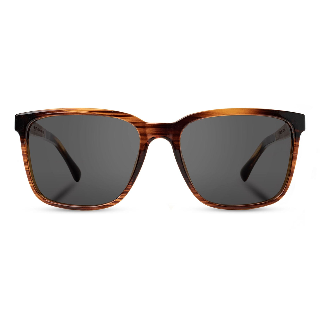 Crag Sunglasses with tortoise frame and grey polarized lenses, front view