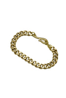 Men’s brass curb chain bracelet with fish hook clasp by The Simple Man – durable minimalist men’s accessory