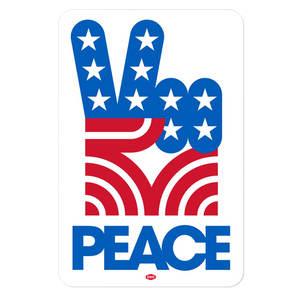 Draplin Design Co. Peace Fingers Stars & Bars Decal — DDC-221
