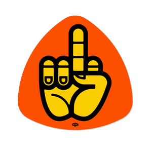 Draplin Design Co. Middle Finger Decal — DDC-229, Orange