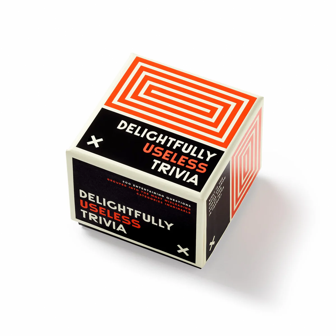 Delightfully Useless Trivia card game by Brass Monkey front box view