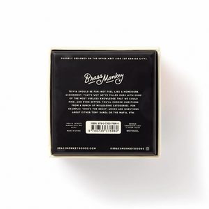 Delightfully Useless Trivia box back showing Brass Monkey branding and description