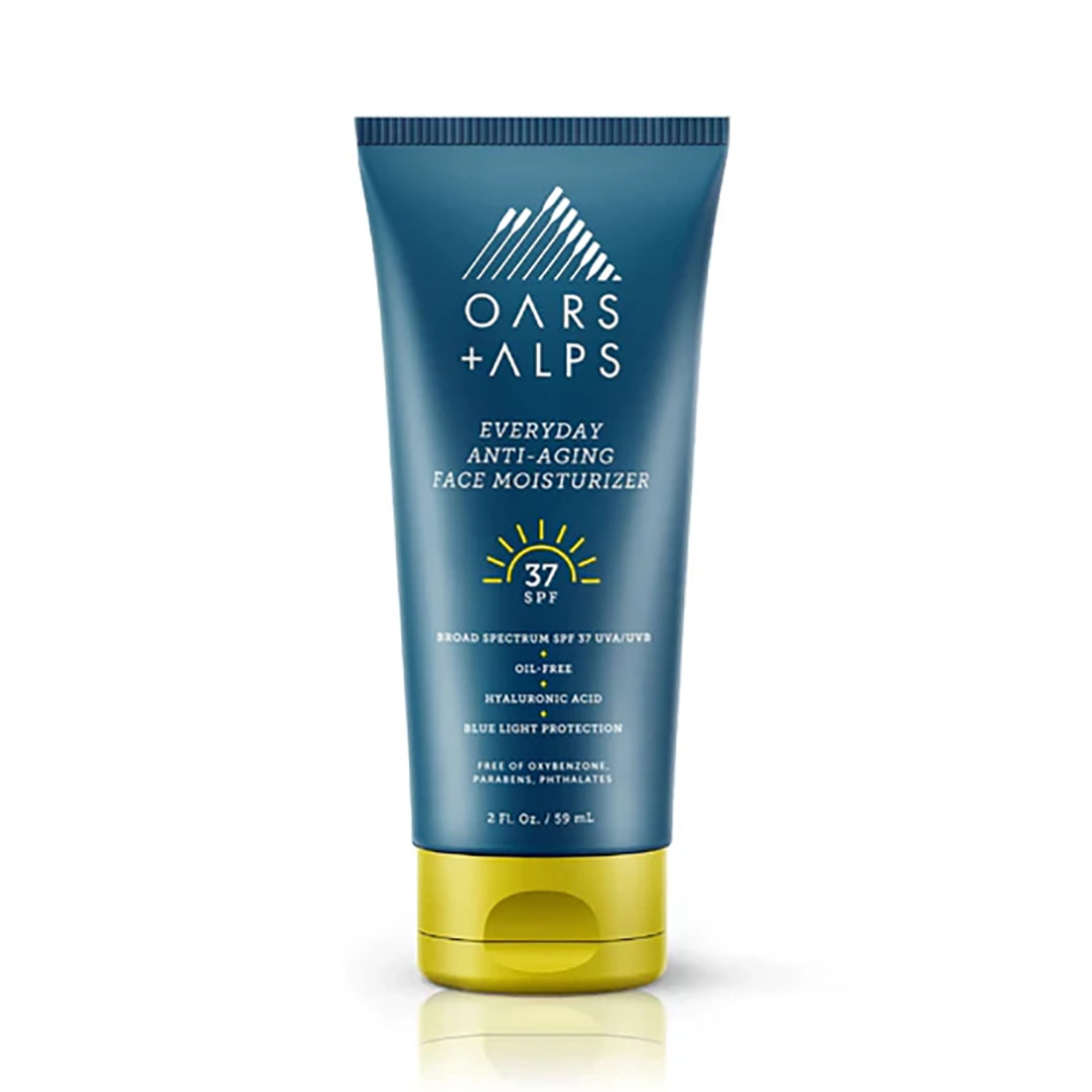 Men’s daily face moisturizer with SPF 37 in 2 oz tube by Oars + Alps