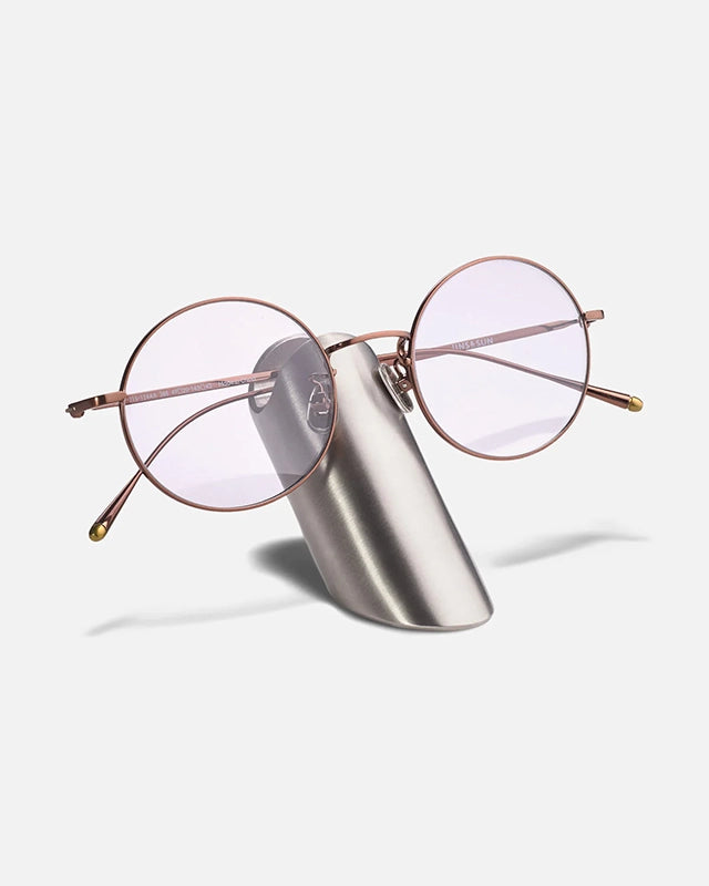 Craighill eyewear stand in Stainless Steel with Glasses