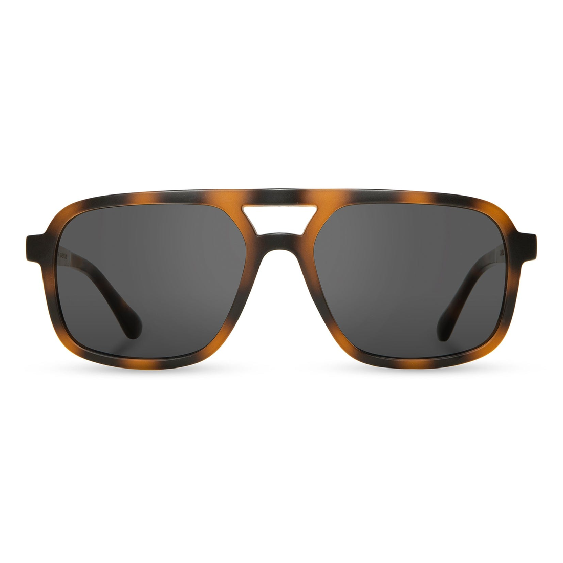 Glacier Sunglasses with matte tortoise frame and HD Plus grey polarized lenses, front view