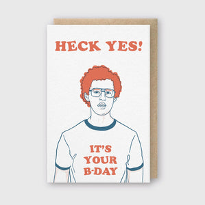 Heck Yes Birthday Card – Letterpress Greeting Card