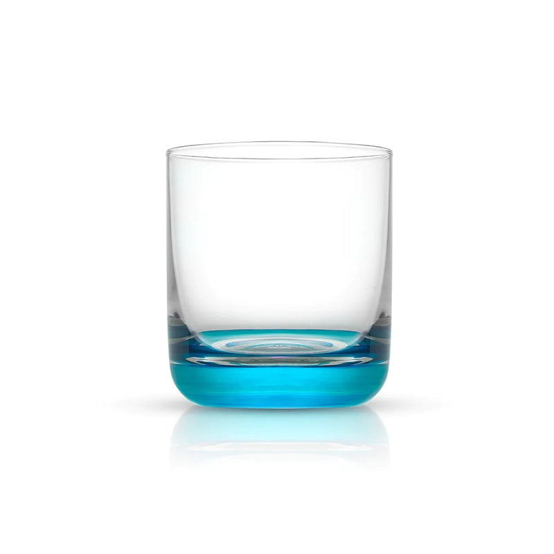 Hue colored whiskey glass individual blue glass