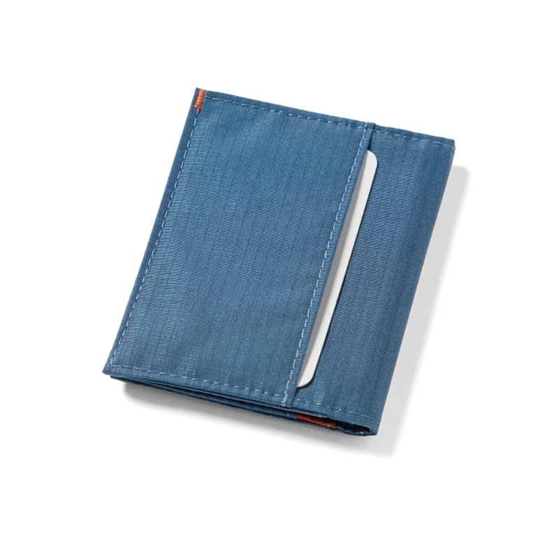Allett Hybrid Card wallet in Indigo Blue, closed rear pocket view