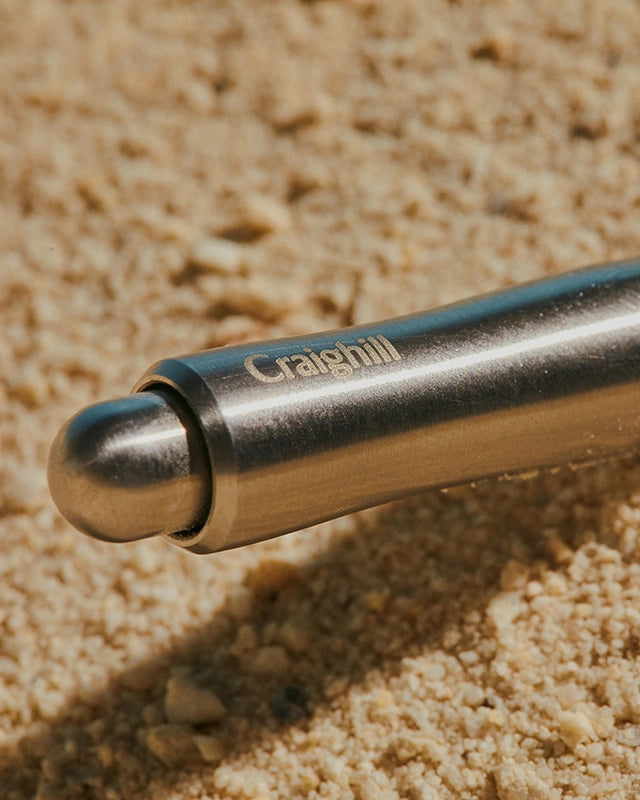 Craighill Kepler Pen in stainless steel close up detail view