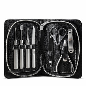 Pete & Pedro 8-piece manicure Set in Black zippered case