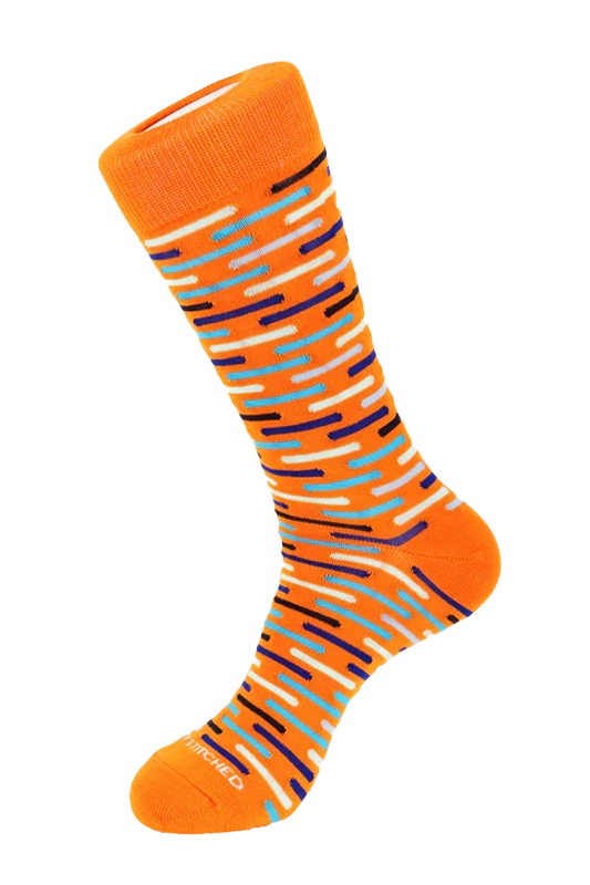 Slider stripe in orange multi colored stripe