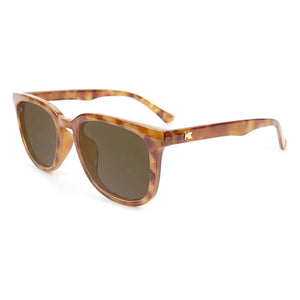Paso Robles sunglasses in glossy tortoise with amber lenses, angled view, The Simple Man
