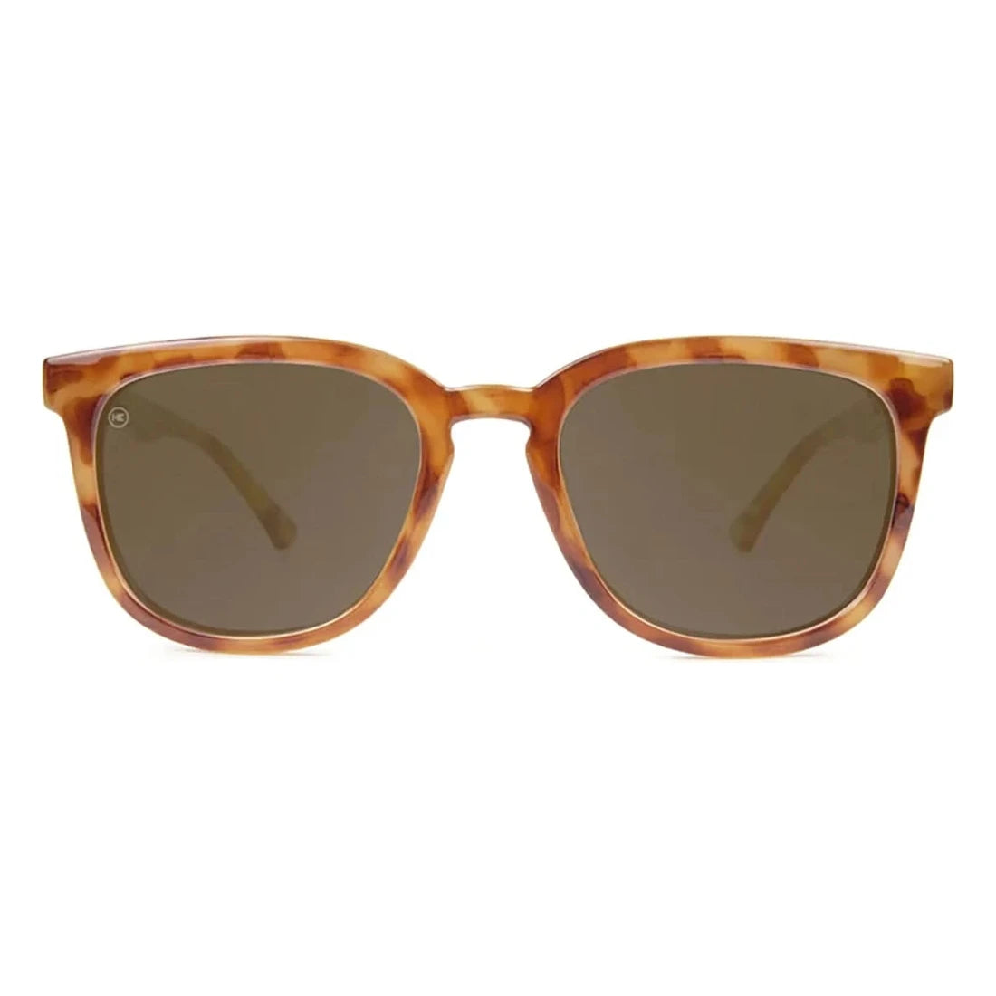 Paso Robles sunglasses in glossy tortoise with amber lenses, front view, The Simple Man