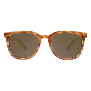 Paso Robles sunglasses in glossy tortoise with amber lenses, front view, The Simple Man