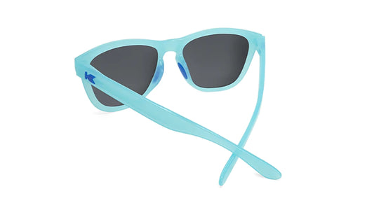 Knockaround Premiums Sport Sunglasses in Icy Blue color with moonshine lenses rear view