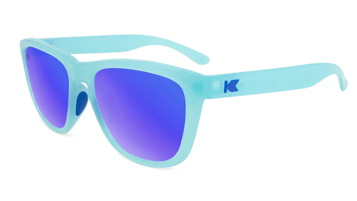 Knockaround Premiums Sport Sunglasses in Icy Blue color with moonshine lenses