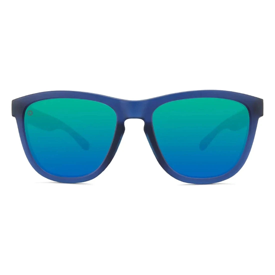 Premiums Sport sunglasses in rubberized navy with mint lenses, front view, The Simple Man