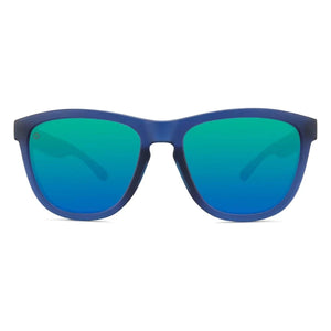 Premiums Sport sunglasses in rubberized navy with mint lenses, front view, The Simple Man