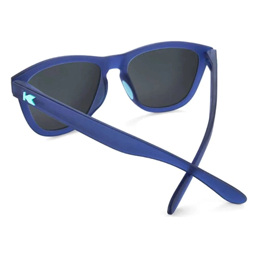 Premiums Sport sunglasses in rubberized navy with mint lenses, back view, The Simple Man