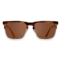 Ridge Sunglasses with whiskey soda frame and brown polarized lenses, front view