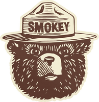 Smokey the bear Logo sticker