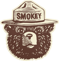 Smokey the bear Logo sticker