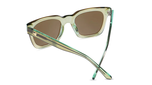knock around Songbirds sunglasses in aged sage color rear view