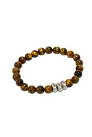 iger Eye beaded bracelet with three cubic steel charms – men’s jewelry from The Simple Man, Omaha
