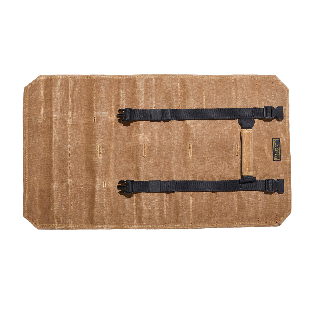 Readywares Tool Roll, open flat view showing buckle straps