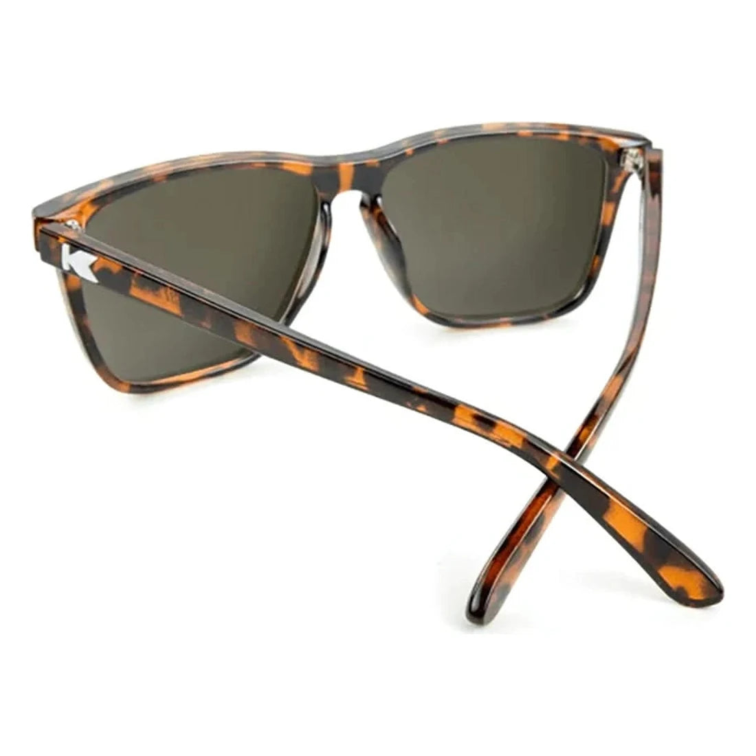 Fast Lanes sunglasses in glossy tortoise shell with amber lenses, back view, The Simple Man