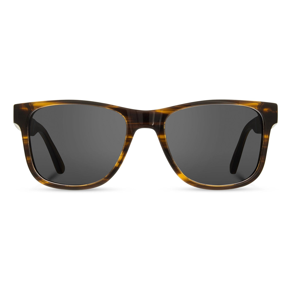 Trail Sunglasses with tortoise frame and grey polarized lenses, front view