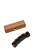 Compact men’s travel dice game in tan leather case – Omaha men’s gift shop”