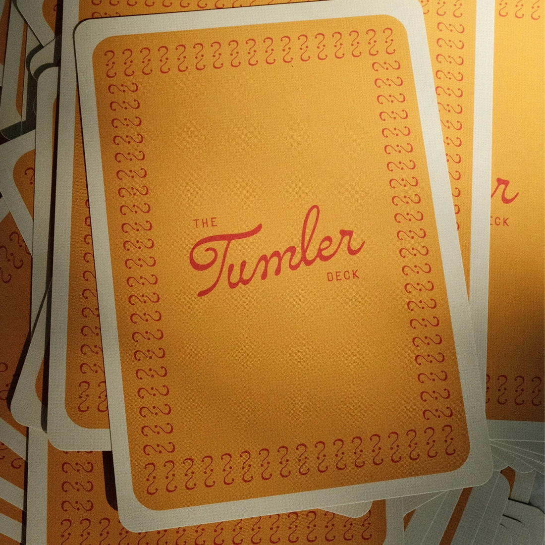 The Tumler Deck Second Edition card showing sample conversation question