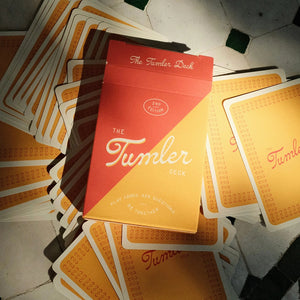The Tumler Deck First and Second Edition boxes side by side