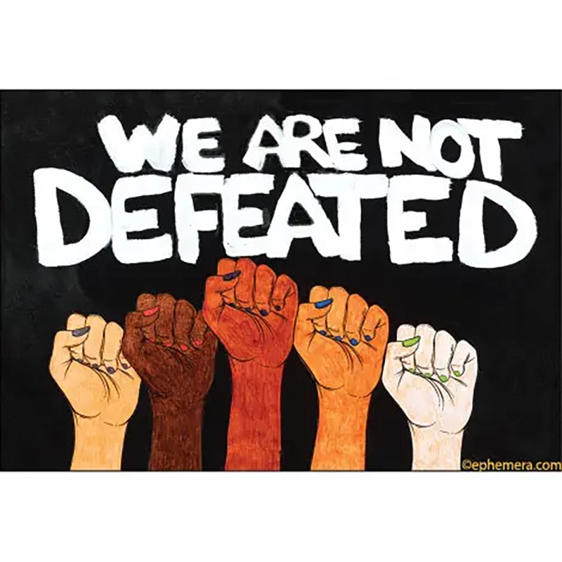 Magnet with fists of all colors, we are not defeated
