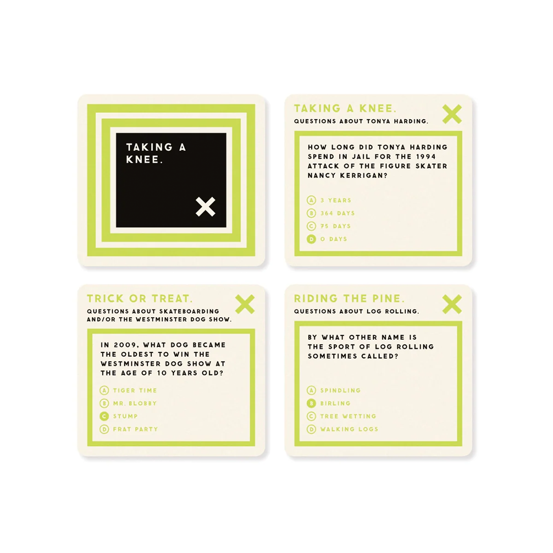 Weird Sports Trivia box back showing Brass Monkey branding and game description