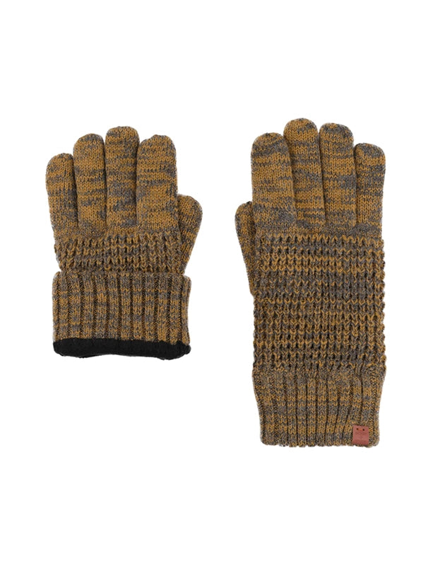 Bickley & Mitchell wool waffle knit gloves in Camel