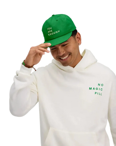 We Are Enough You Are Enough Heritage Ball Cap in Mental Health Green front view showing embroidered You Are Enough text