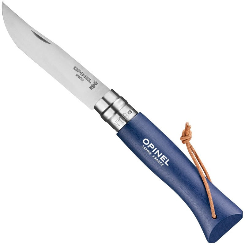 Opinel "Colorama" No. 8 Stainless Steel Pocket Knife w/ Lanyard