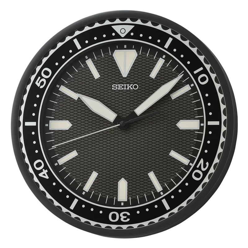 Seiko 12 Inch watch face wall clock in Black