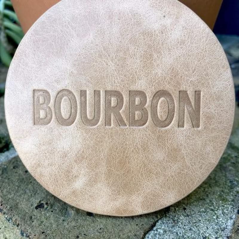 Leather Coaster -"Bourbon"