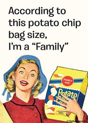 According to this Potato chip Bag-Magnet