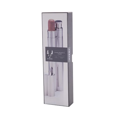 Admiral Stainless Steel Cigar Holder and Flask