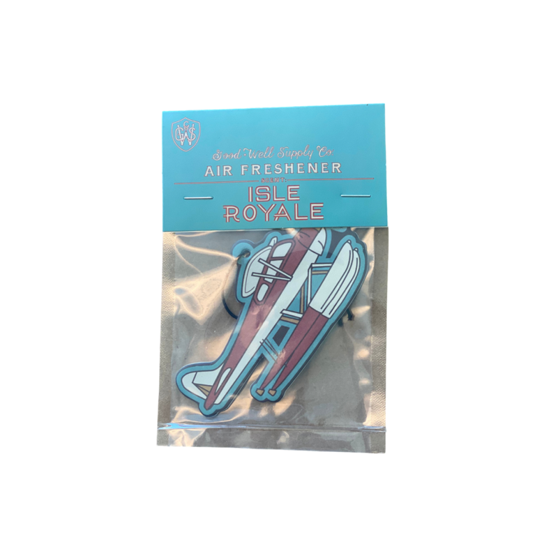 Good & Well supply Co Isle Royale Car Air Freshener in the package