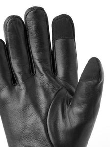 Hestra John Glove in Black Finger detail view