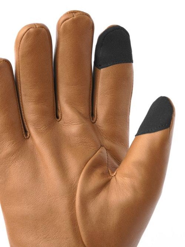Hestra John Glove in Cork Color Finger Detail view