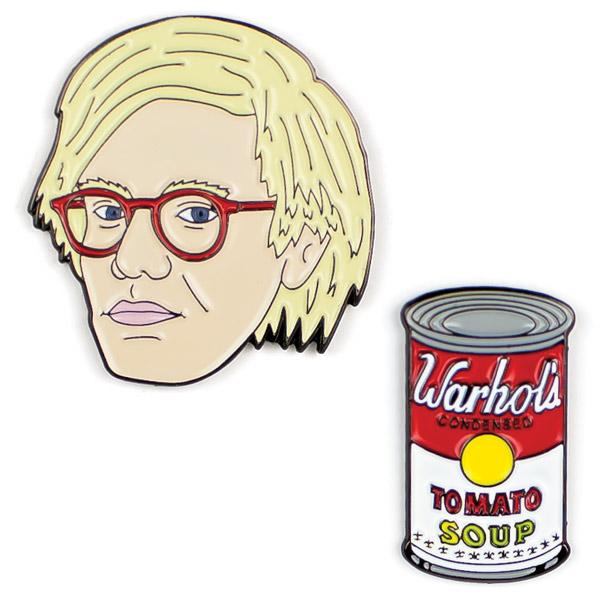 Warhol & Soup Pins (set of 2)