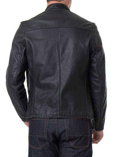 Vintaged Cowhide Café Racer Leather Jacket