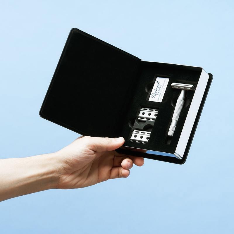 Rockwell 6S safety razor in Black shown in the packaging